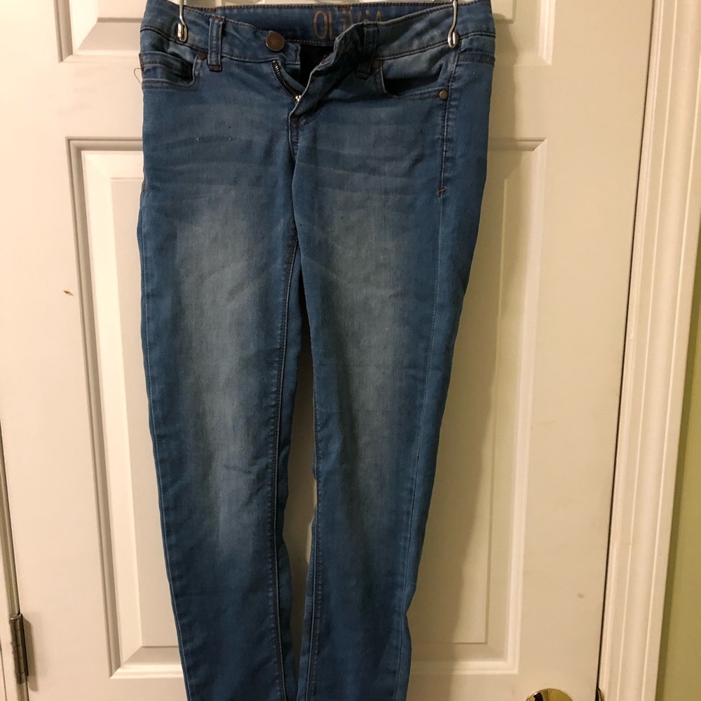 Delia’s jeans, “Olivia,” light blue w/ fading